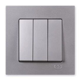 Günsan Eqona Metallic Gümüş Üçlü Anahtar