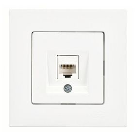 Günsan EQONA RJ45 CAT6 Beyaz Tekli Data Prizi