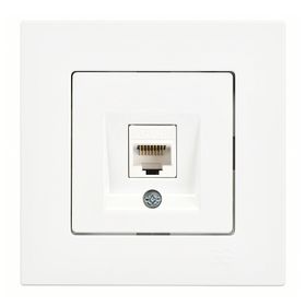 Günsan EQONA RJ45 CAT6 Beyaz Tekli Data Prizi