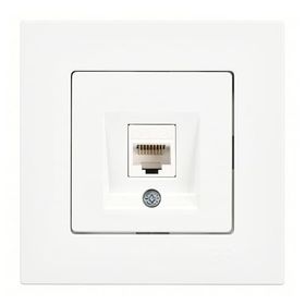 Günsan EQONA RJ45 CAT6 Beyaz Tekli Data Prizi