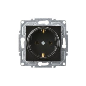 Günsan EQONA RJ45 CAT6 + CAT3 Mat Siyah Data Nümeris Telefon Prizi