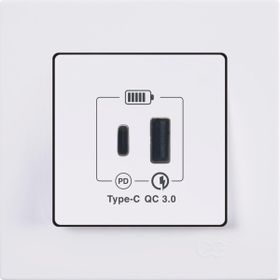 Günsan EQONA Type C+Type A 20W Beyaz 2 Çıkışlı USB Şarj Prizi