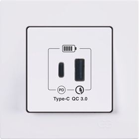 Günsan EQONA Type C+Type A 20W Beyaz 2 Çıkışlı USB Şarj Prizi