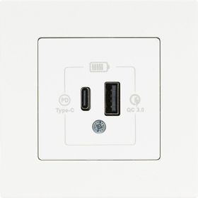 Günsan EQONA Type C+Type A 20W Beyaz 2 Çıkışlı USB Şarj Prizi