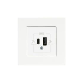Günsan EQONA Type C+Type A 20W Beyaz 2 Çıkışlı USB Şarj Prizi