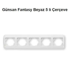 Günsan Fantasy Beyaz Beşli Çerçeve