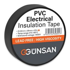 Günsan PVC Siyah Elektrik İzolasyon Bandı