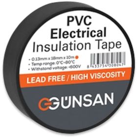 Günsan PVC Siyah Elektrik İzolasyon Bandı