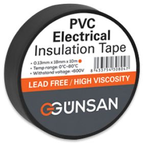 Günsan PVC Siyah Elektrik İzolasyon Bandı