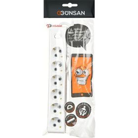 Günsan Visage 2 mt Topraklı Çocuk Korumalı 6'lı Grup Priz