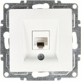 Günsan Visage Simple Beyaz Cat6 Tekli Data Priz