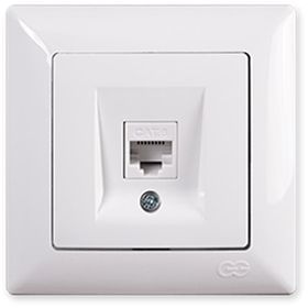Günsan Visage Simple Beyaz Cat6 Tekli Data Priz