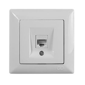 Günsan Visage Simple Beyaz Cat6 Tekli Data Priz