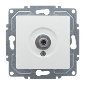 Günsan Visage Tekli F Konnektörlü Geçişli Sonlu Beyaz Mekanizma Tuş Kapak Uydu Prizi