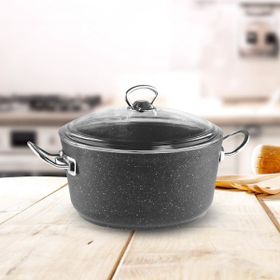Güral Ametis 24 cm Gri Granit Derin Tencere