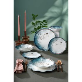 Güral Porselen 1341 Nesrin 24 Parça 6 Kişilik Bone Yemek Takımı