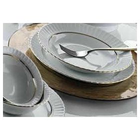 Güral Porselen 22 cm 12 Adet Yaldızlı Yemek Tabağı