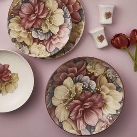 Güral Porselen 2794 Camelia 30 Parça 6 Kişilik Bone Yemek Takımı