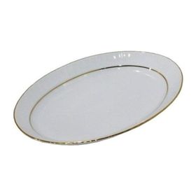 Güral Porselen 35 Cm 3'Lü Yaldızlı Büyük Salata Tabağı