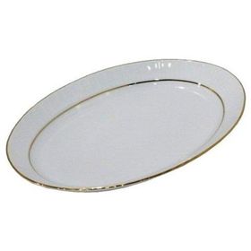 Güral Porselen 35 Cm 3'Lü Yaldızlı Büyük Salata Tabağı