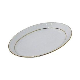 Güral Porselen 35 Cm 3'Lü Yaldızlı Büyük Salata Tabağı