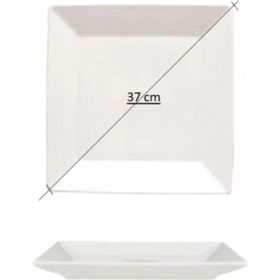 Güral Porselen 37 cm Krem Düz Tabak