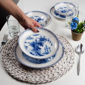 Güral Porselen 3960 Desenli Camelia 24 Parça 6 Kişilik Yemek Takımı