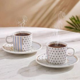 Güral Porselen 65481 Mental 4 Parça Çay Fincan Takımı