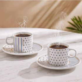 Güral Porselen 65481 Mental 4 Parça Çay Fincan Takımı