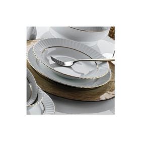Güral Porselen Altın 19 cm 6 Adet Çukur Yemek Tabağı