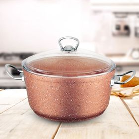 Güral Porselen Ametis Bakır 2 Parça 22 cm Granit Derin Tencere