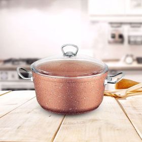 Güral Porselen Ametis Bakır 2 Parça 24 cm Granit Derin Tencere