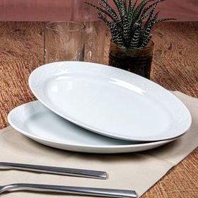 Güral Porselen Bahar Dalı 30 cm 2'li Kayık Tabak Seti
