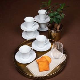 Güral Porselen Bahar Dalı 6 Kişilik 12 Parça Kahve Fincanı Takımı