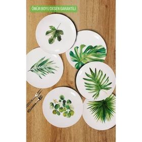 Güral Porselen Botanic 6'lı Pasta Tabağı
