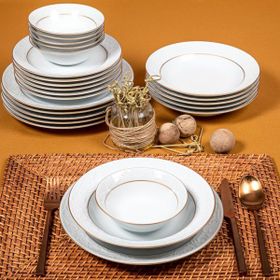 Güral Porselen Güral Bahar Dalı Gold 6 Kişilik 24 Parça Yemek Takımı