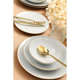 Güral Porselen Güral Porselen Atina 24 Parça 6 Kişilik Gold Yemek Takımı