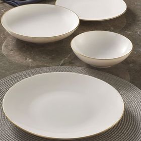 Güral Porselen Mat Gold Camelia 16 Parça 4 Kişilik Yemek Takımı