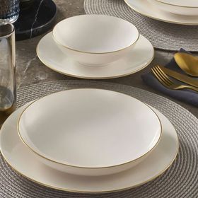 Güral Porselen Mat Gold Camelia 16 Parça 4 Kişilik Yemek Takımı