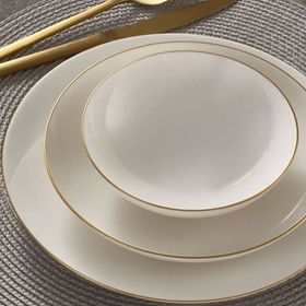 Güral Porselen Mat Gold Camelia 6 Kişilik 24 Parça Yemek Takımı