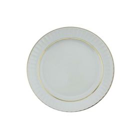 Güral Porselen Mat Yaldızlı 16 cm 12'li Düz Pasta Tabağı