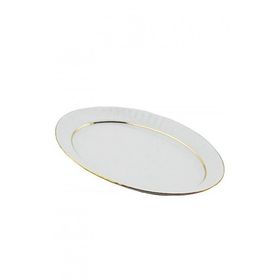 Güral Porselen Mat Yaldızlı 24x16 cm Kayık Tabak