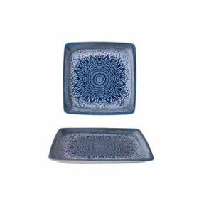 Güral Porselen Pera Bone Kare Mavi 19x19 cm 1 Adet Tabak