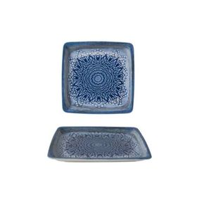 Güral Porselen Pera Bone Kare Mavi 19x19 cm 1 Adet Tabak