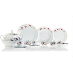 Güral Porselen Safir 82 Parça 12 Kişilik Bone Yemek Takımı