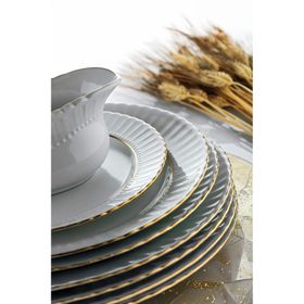 Güral Porselen Sedef 24 Parça 6 Kişilik Mat Yemek Takımı
