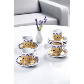 Güral Porselen Sf12ckt08115 Sedef 6 Kişilik Kahve Fincan Takımı