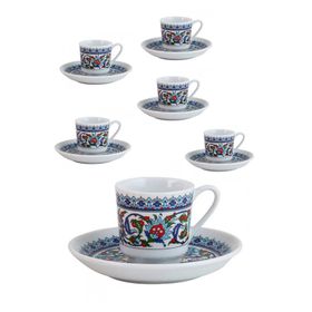 Güral Porselen Topkapı 6'lı Kahve Fincan Takımı