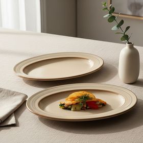 Güral Porselen Valeron 2'li 29 cm Kayık Tabak Seti