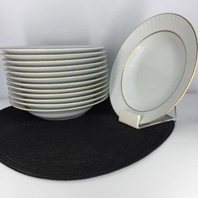 Güral Porselen Yaldızlı 12'li 19 cm Çukur Yemek Tabağı